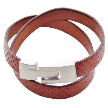 Liberty Leather Bracelet - Camel - AG Agora Jewellery London