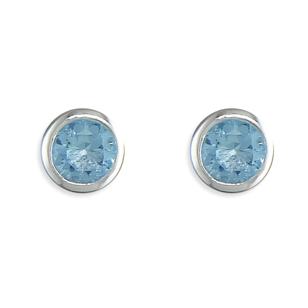 Sterling Silver and Cubic Zirconia Stud Earrings