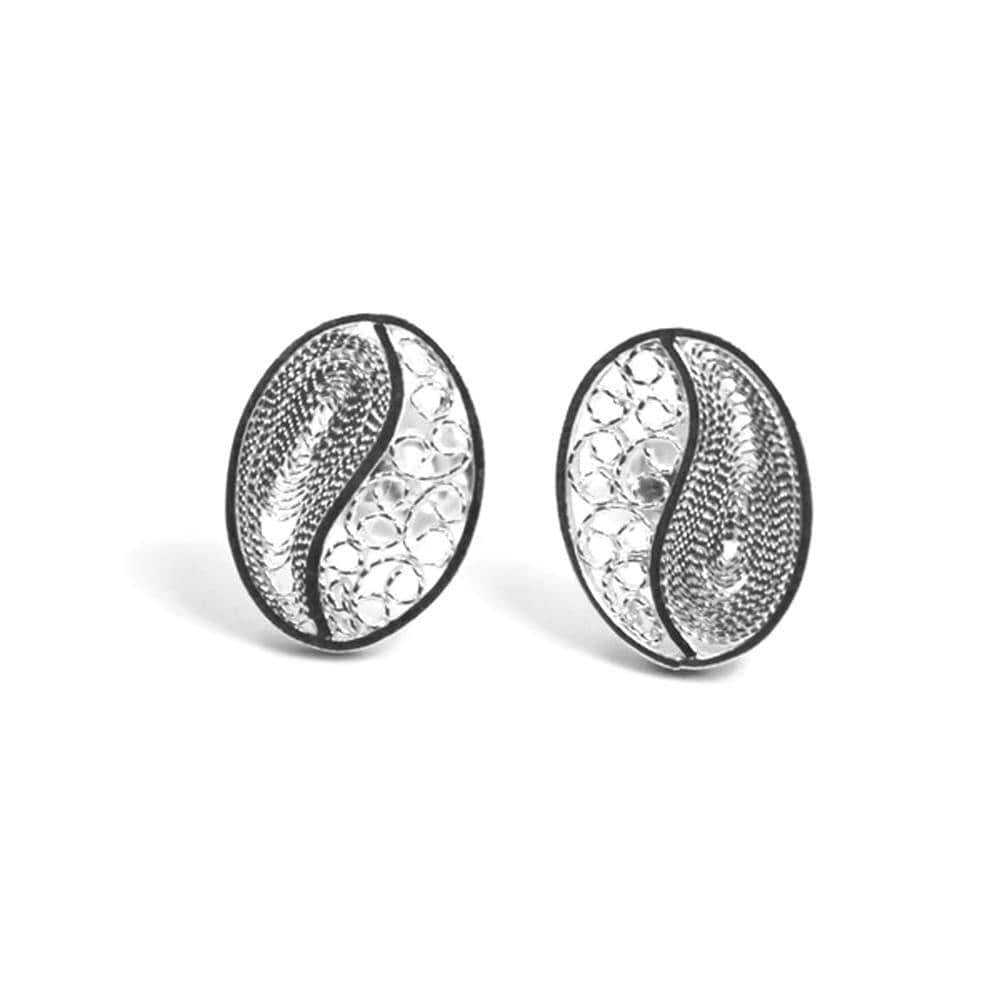 Filigree Coffee Earrings - AG Agora Jewellery London