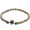 Fresh Water White Pearls and Silver Star Bracelet