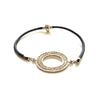 Filigree Circle and Leather Bracelet