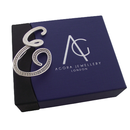 Letters Brooch - AG Agora Jewellery London