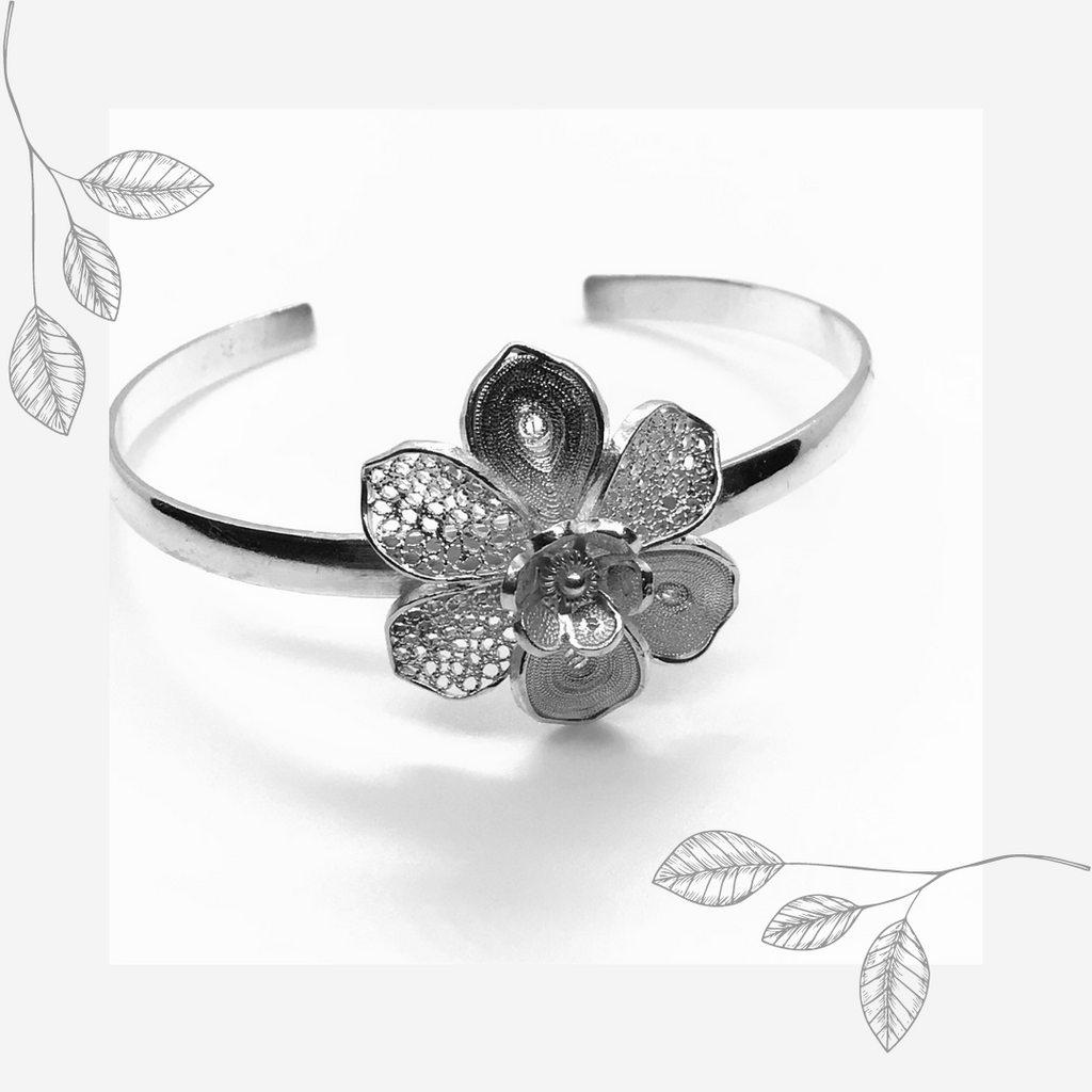 Filigree Flower Bangle