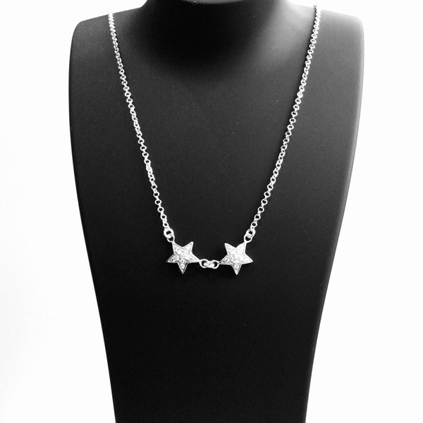 Two Stars Swarovski Crystals Necklace