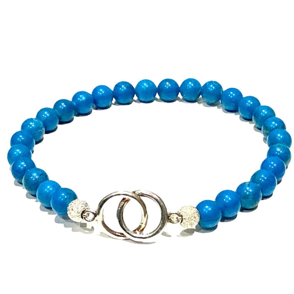 Turquoise and Infinitive Pendant Bracelet