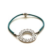 Filigree Circle and Leather Bracelet