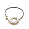 Filigree Circle and Leather Bracelet