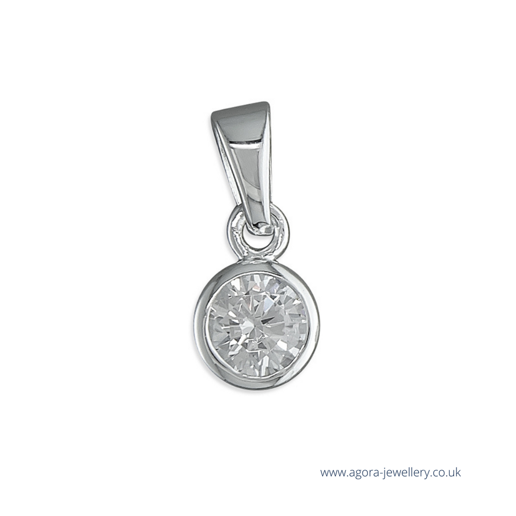 Sterling Silver And Cubic Zirconia Necklace