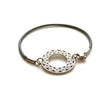 Filigree Circle and Leather Bracelet