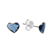 Sterling Silver and Swarovski Heart Earrings