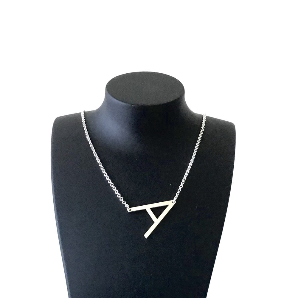 Initial Letter Necklace - Agora Jewellery London