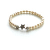 Fresh Water White Pearls and Silver Star Bracelet