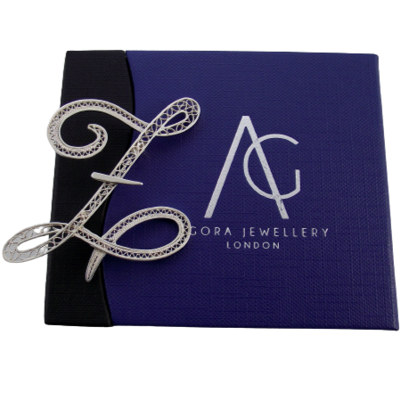 Letters Brooch - AG Agora Jewellery London