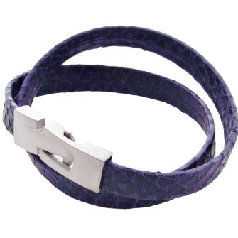 Liberty Leather Bracelet - Violet - AG Agora Jewellery London