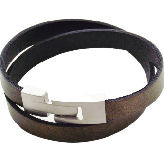 Liberty Leather Bracelet - Olive Green - AG Agora Jewellery London