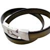 Liberty Leather Bracelet - Olive Green - AG Agora Jewellery London