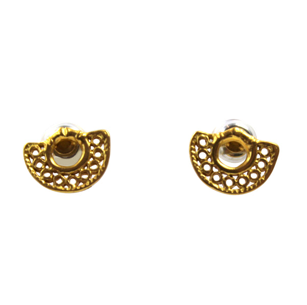 Mini Flower Gold Filigree Studs Earrings