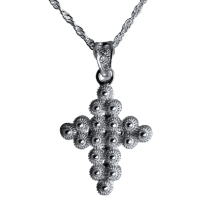 Filigree Cross Pendant Necklace - Agora Jewellery London