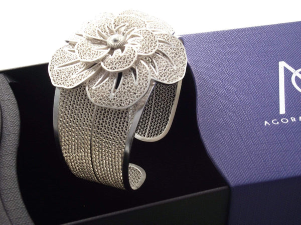 Filigree Dahlia Cuff - AG Agora Jewellery London