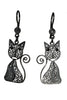Filigree Cat Earrings - AG Agora Jewellery London
