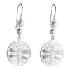 Filigree Dragonfly and Pearls Drop Earrings - AG Agora Jewellery London