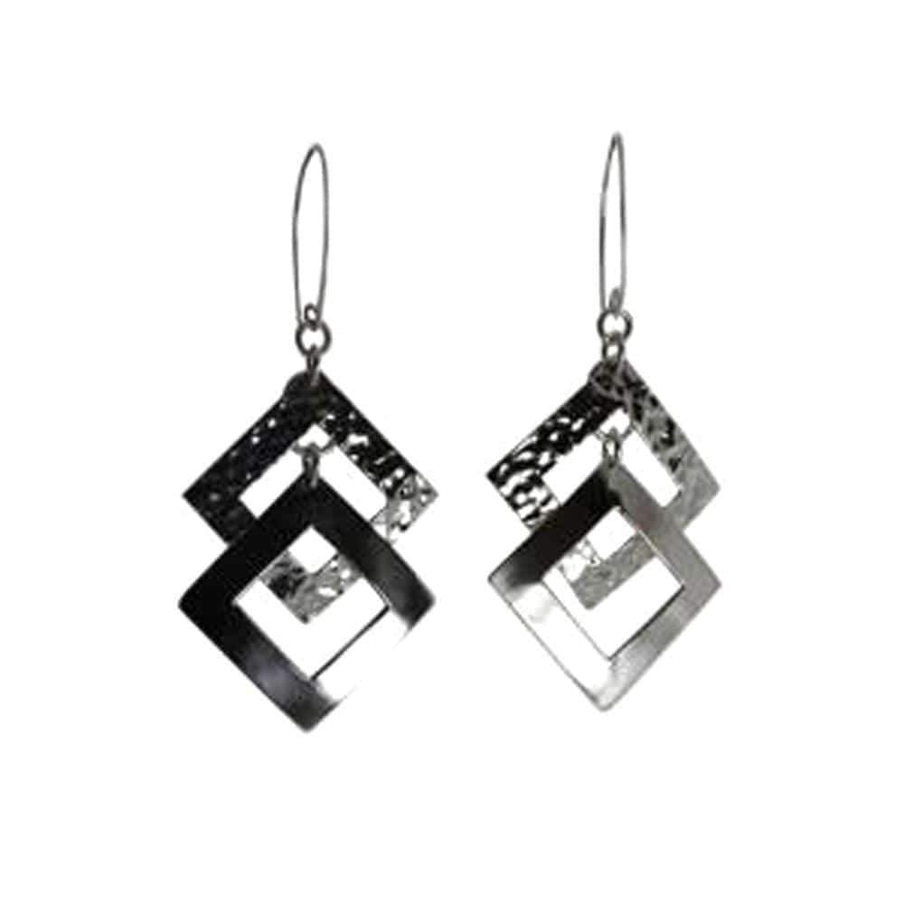Rhombus Dangle Earrings - AG Agora Jewellery London