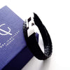 Liberty Leather Bracelet - Black Snake - AG Agora Jewellery London
