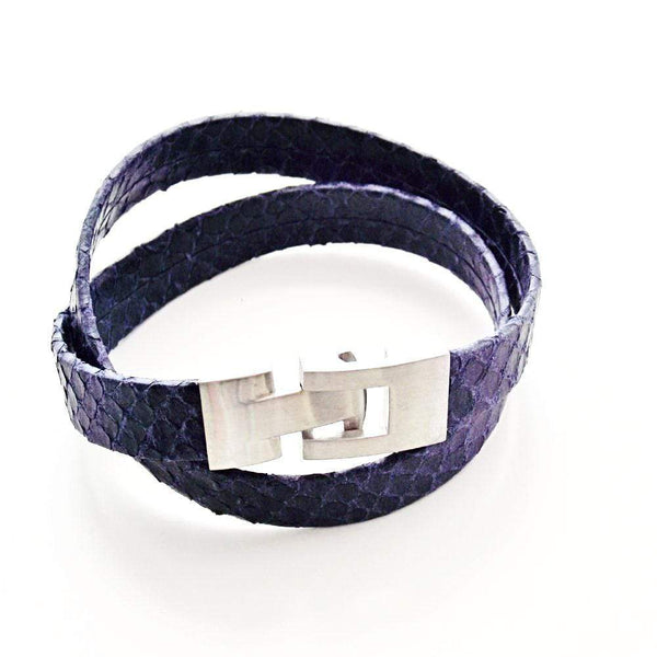 Liberty Leather Bracelet - Violet - AG Agora Jewellery London