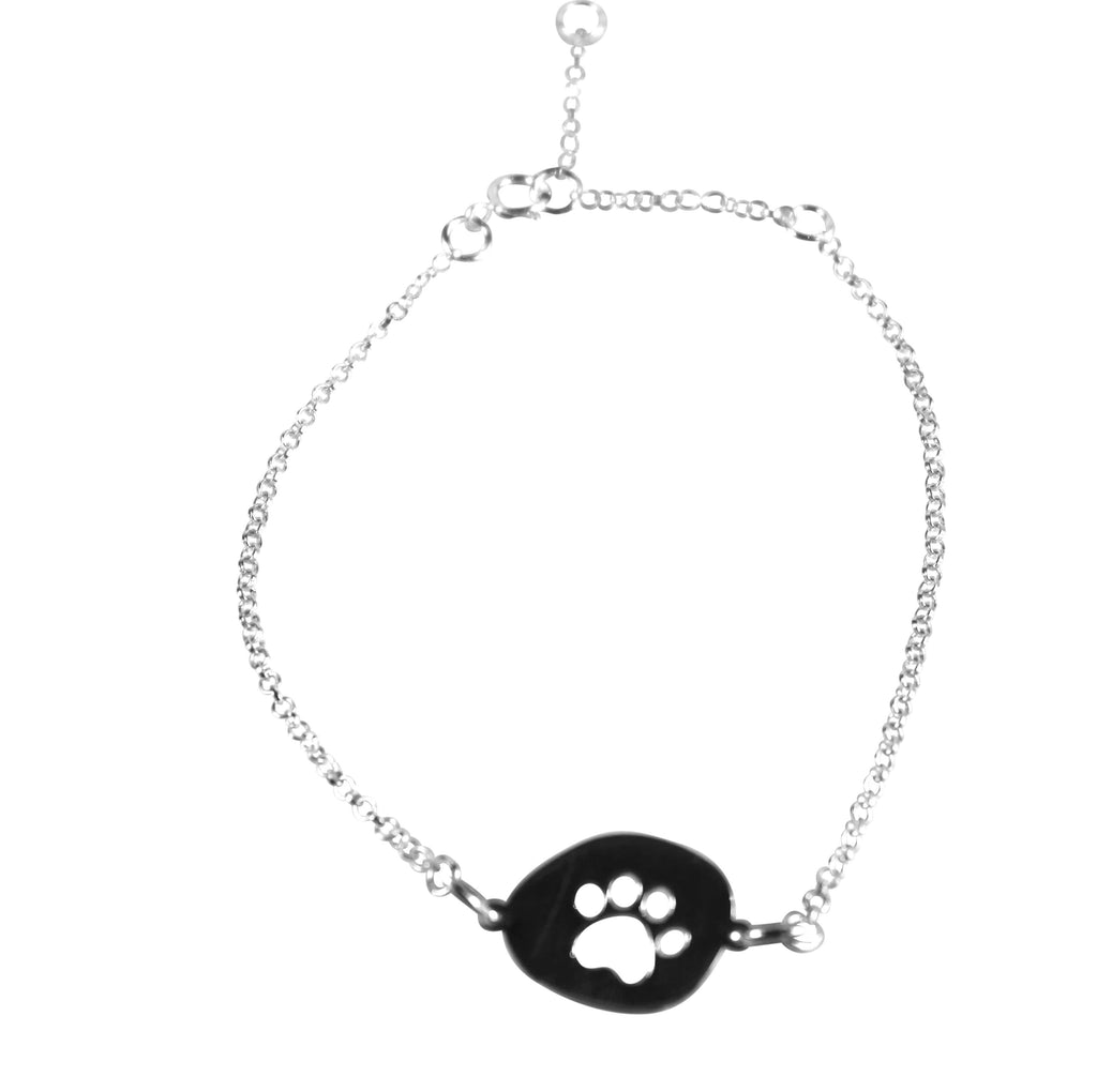 Silver Paw Bracelet - Agora Jewellery London