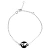 Silver World Map Bracelet - Agora Jewellery London