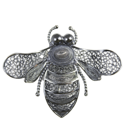 Filigree Bee Brooch - AG Agora Jewellery London