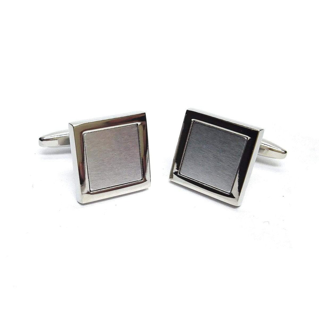 Square Silver Cufflinks - Agora Jewellery London