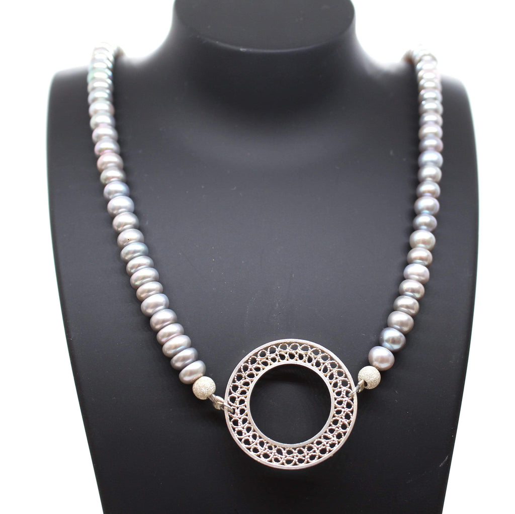Grey Pearls Necklace - AG Agora Jewellery London