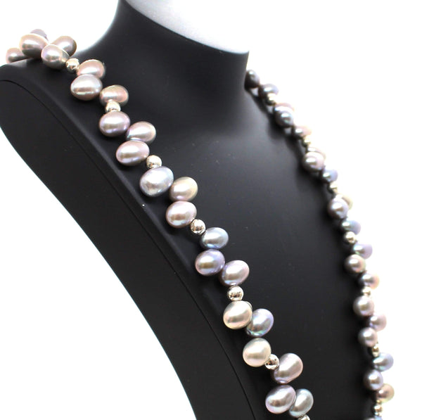 Momo Grey Pearls Necklace - AG Agora Jewellery London