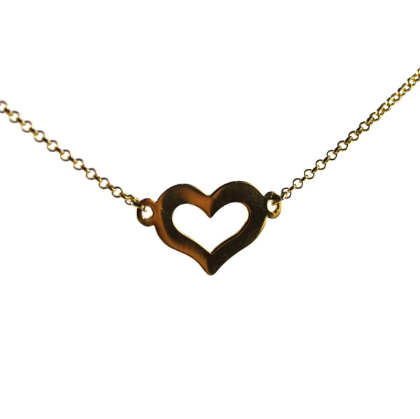 London Gold Heart Necklace - Agora Jewellery London