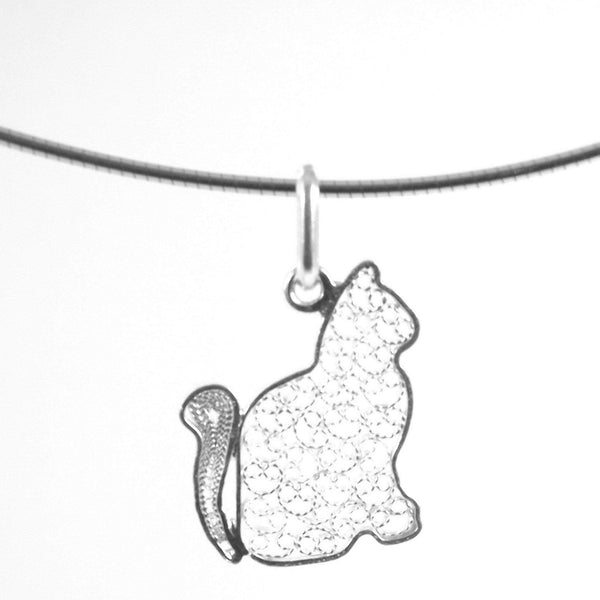 Filigree Cat Pendant - AG Agora Jewellery London