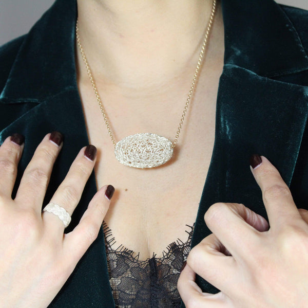 Filigree Cocoon Pendant - AG Agora Jewellery London