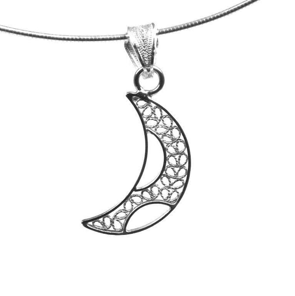 Crescent Moon Pendant - AG Agora Jewellery London