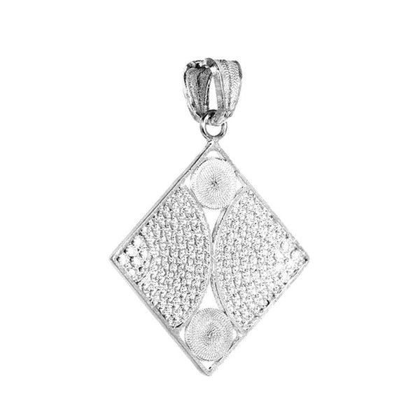 Filigree Rhombus Pendant - AG Agora Jewellery London