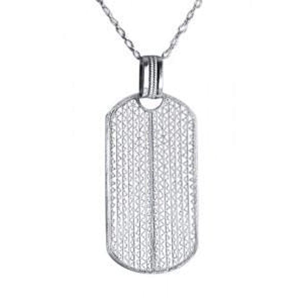 Gilia Dog Tag Pendant - AG Agora Jewellery London