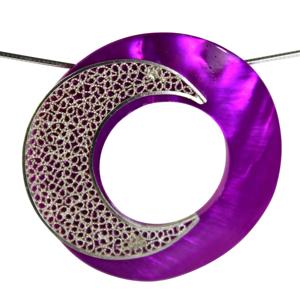 Fuchsia Pearl Pendant - Agora Jewellery London