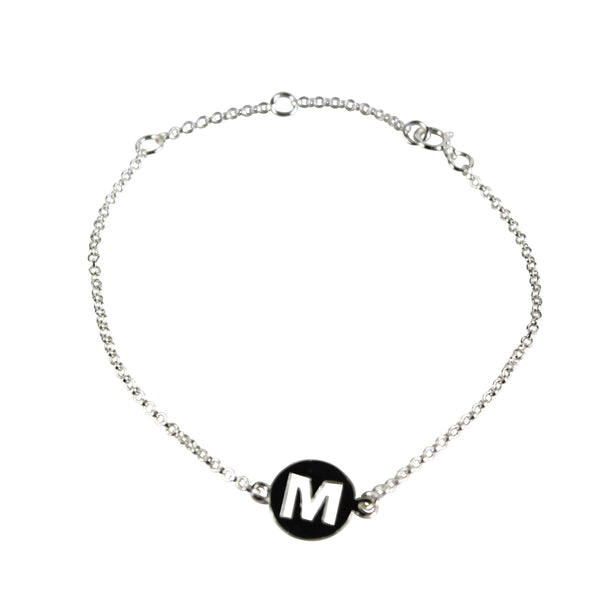 Silver Initials Bracelets - Agora Jewellery London