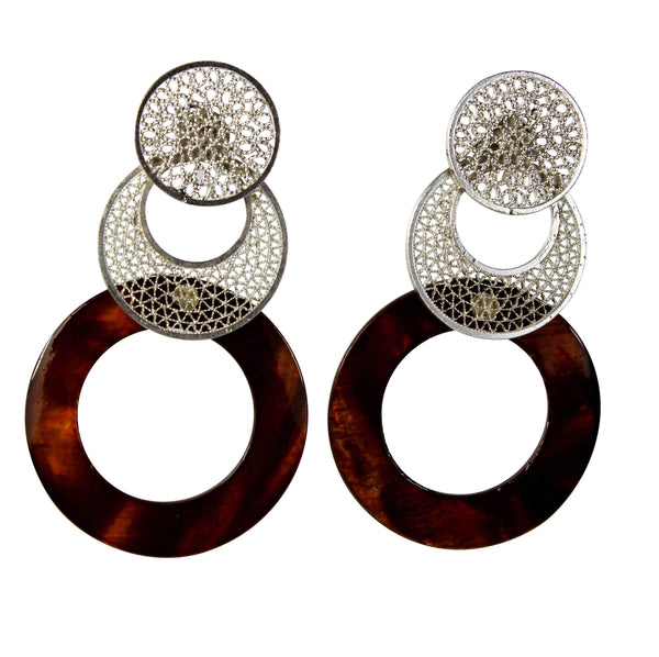 Brown Pearl Earrings - Agora Jewellery London