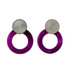 Fuchsia Pearl Earrings - Agora Jewellery London