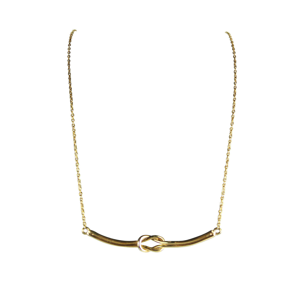 Gold Ribbon Necklace - AG Agora Jewellery London
