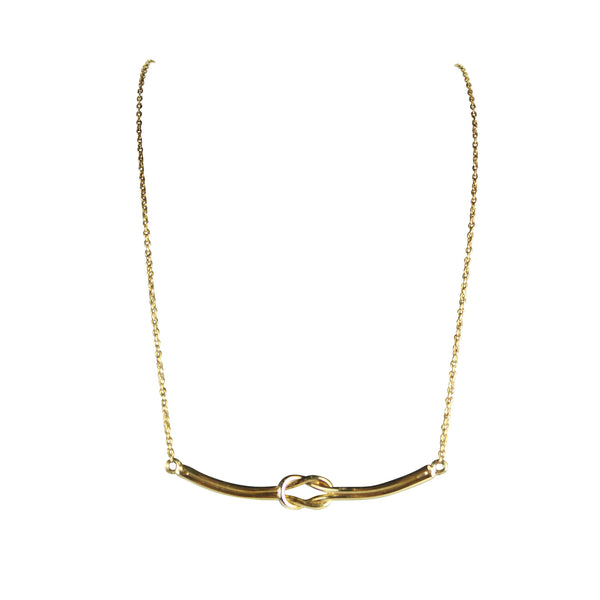 Gold Ribbon Necklace - AG Agora Jewellery London