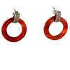 Orange Pearl Earrings - Agora Jewellery London