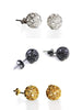 Filigree Snowflake Gold, Silver and Oxidise Studs Earrings - AG Agora Jewellery London