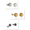 Filigree Snowflake Gold, Silver and Oxidise Studs Earrings - AG Agora Jewellery London