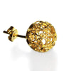Filigree Snowflake Gold, Silver and Oxidise Studs Earrings - AG Agora Jewellery London